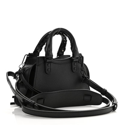 Balenciaga Grained Calfskin Neo Classic Black Hardware Nano City Crossbody Black 3 of 10