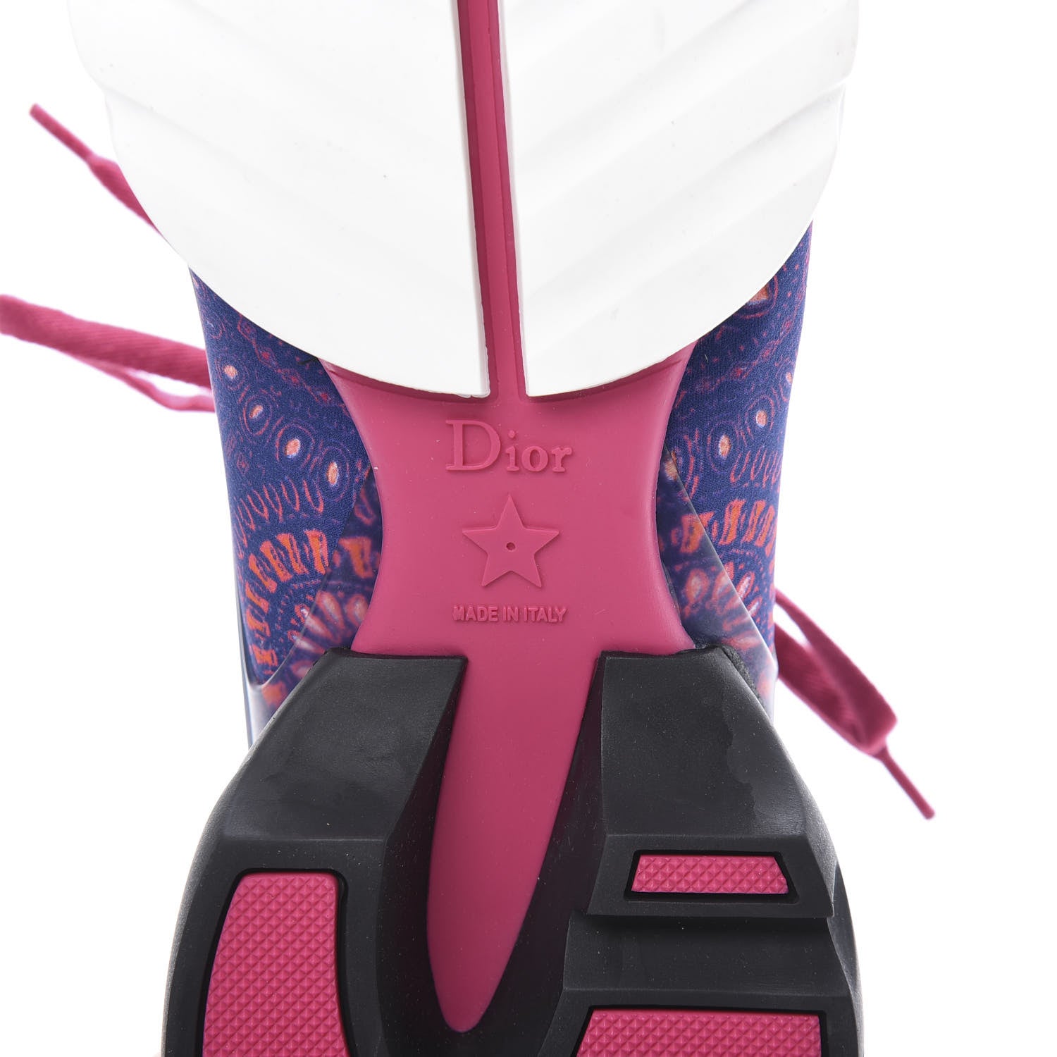 Christian Dior Technical Fabric Rubber Womens Fireworks D-Connect Sneakers 40 Deep Blue Pink 4 of 8