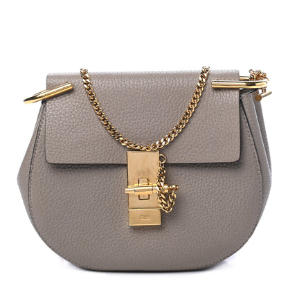 Chloe Grained Lambskin Mini Drew Shoulder Bag Motty Grey 1 of 5