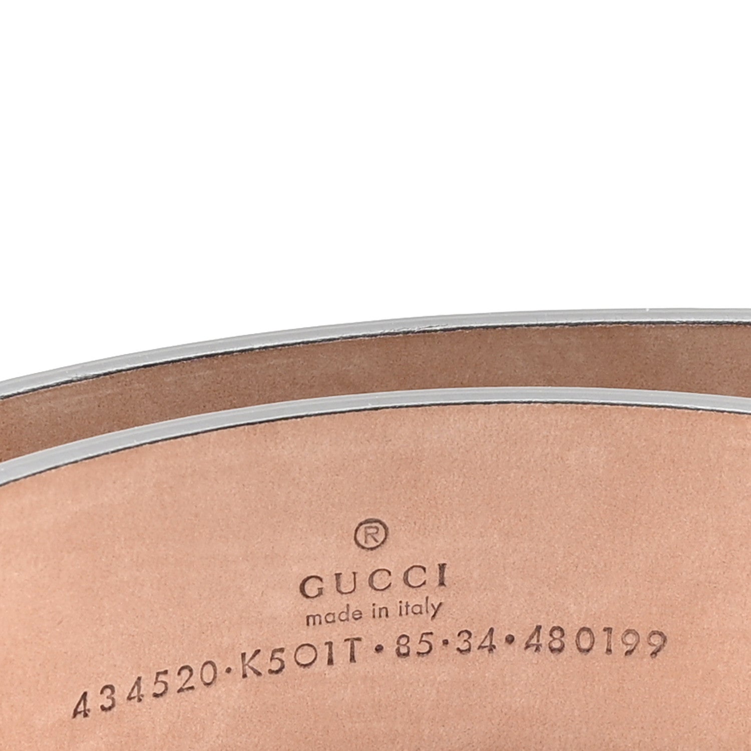 Gucci GG Supreme Monogram Selleria Calfskin Kingsnake 35mm Belt 85 34 Beige Ebony Multicolor Cocoa 3 of 4