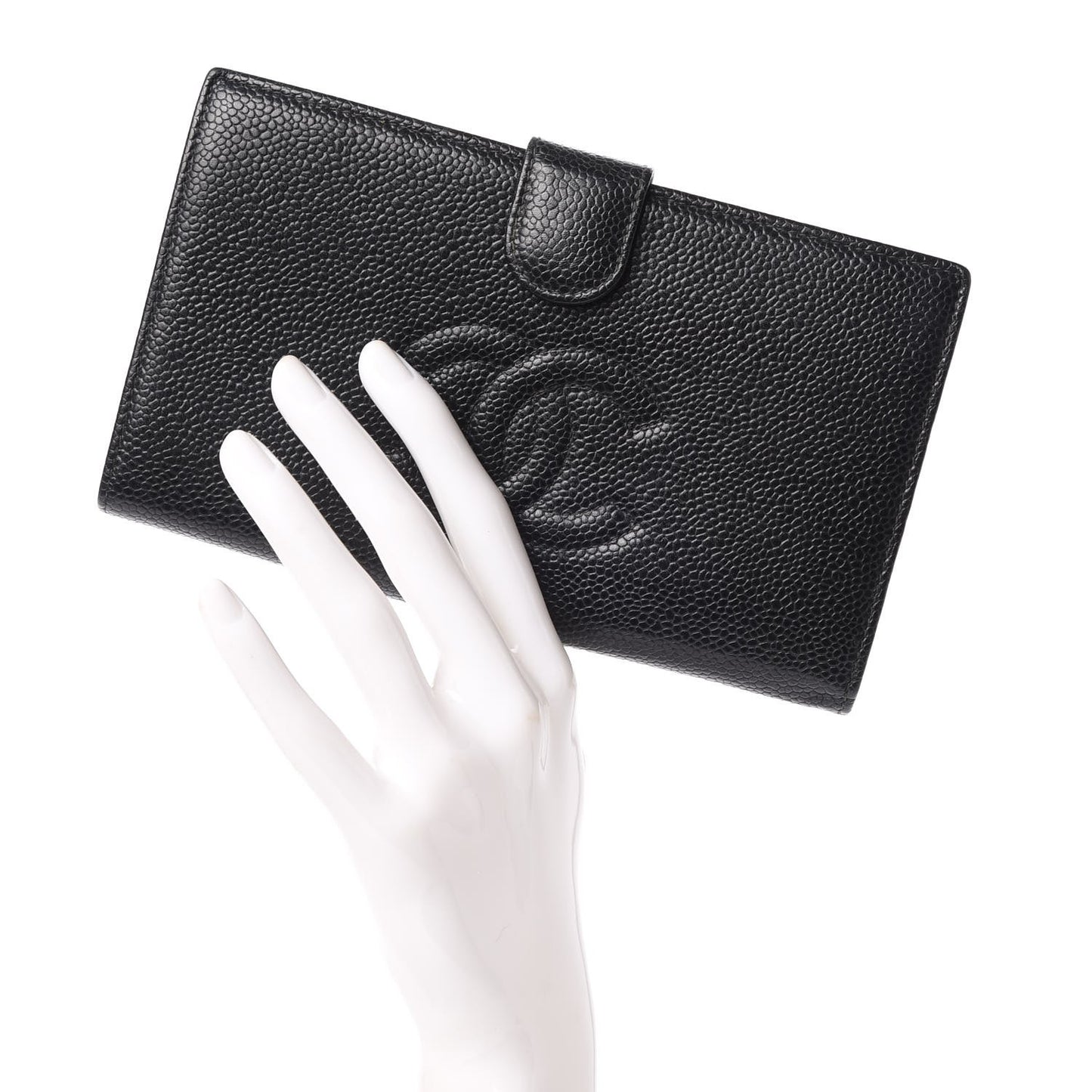 Caviar Timeless CC French Wallet Black