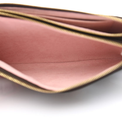 Louis Vuitton Monogram 2020 Christmas Animation Big Wheel Double Zip Pochette Rose Ballerine 5 of 9