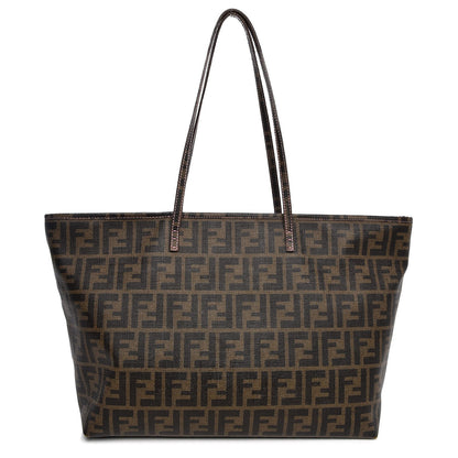 Fendi Zucca Spalmati Medium Roll Tote Tobacco Light Pink 1 of 8