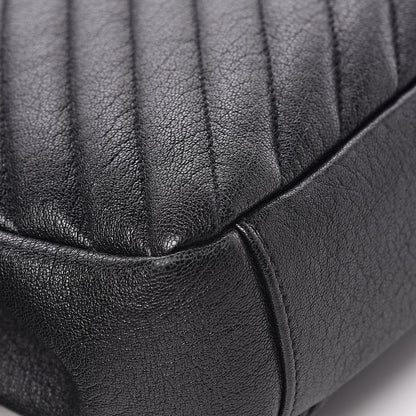 Saint Laurent Sheepskin Matelasse Chevron Monogram Medium College Bag Black 13 of 18
