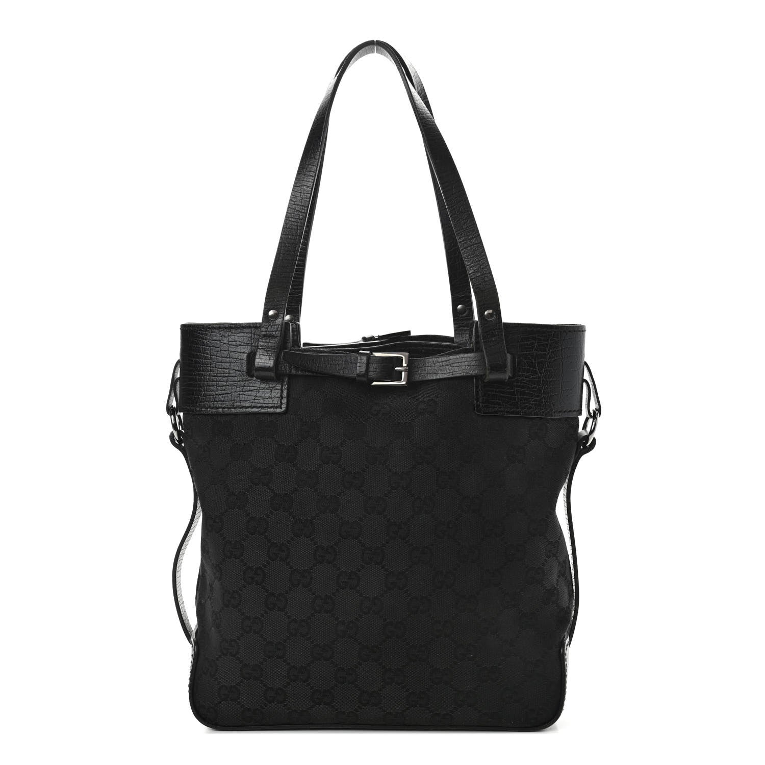 Gucci Monogram Small Bucket Tote Black 1 of 6