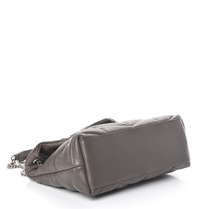 Saint Laurent Lambskin Quilted Small Loulou Puffer Monogram Chain Satchel Concrete 4 of 9
