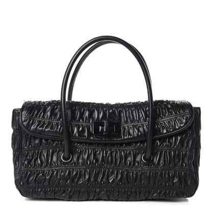 Prada Nappa Gaufre Flap Bag Black 1 of 10