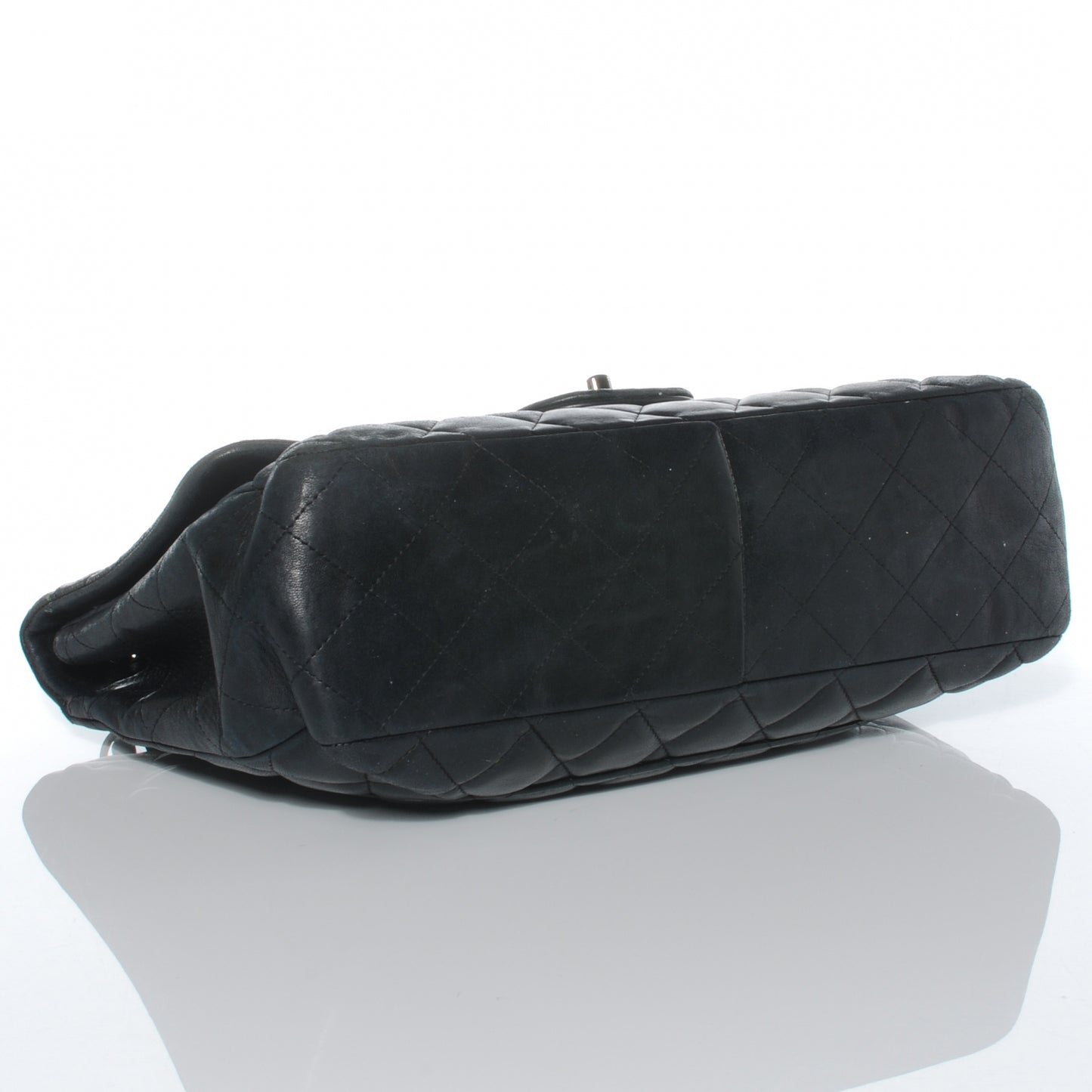 Lambskin Jumbo Single Flap Black
