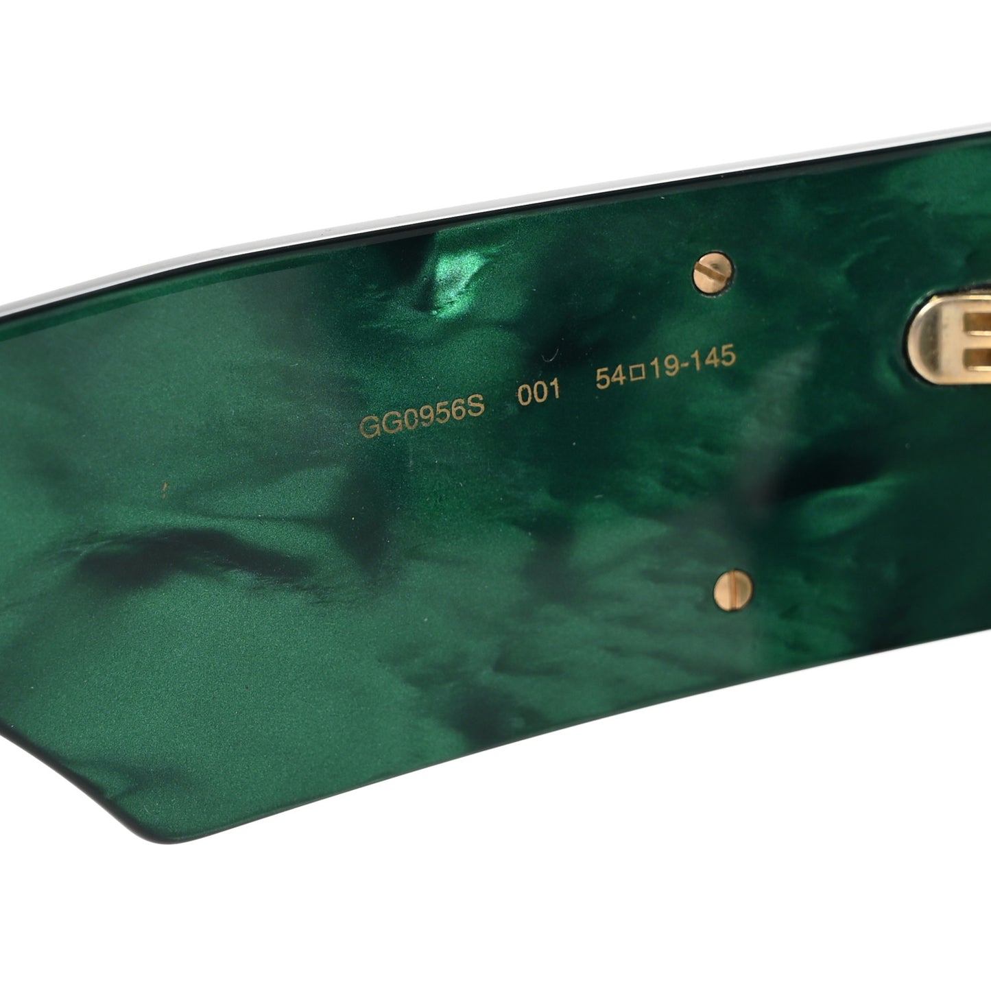 Acetate Square Frame Sunglasses GG0956S Green Black