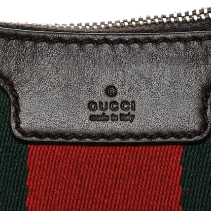 Gucci Monogram Vintage Web Medium Hobo Dark Brown 5 of 8