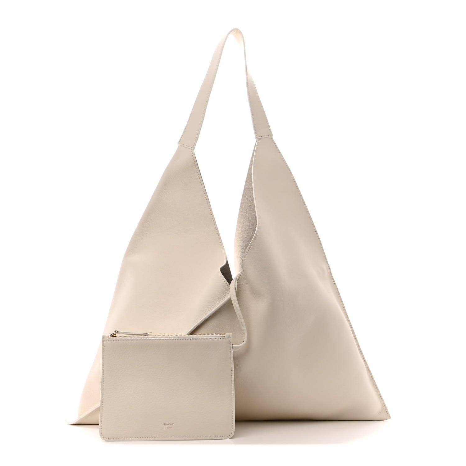 Khaite Pebbled Calfskin Sara Tote Off White 1 of 10