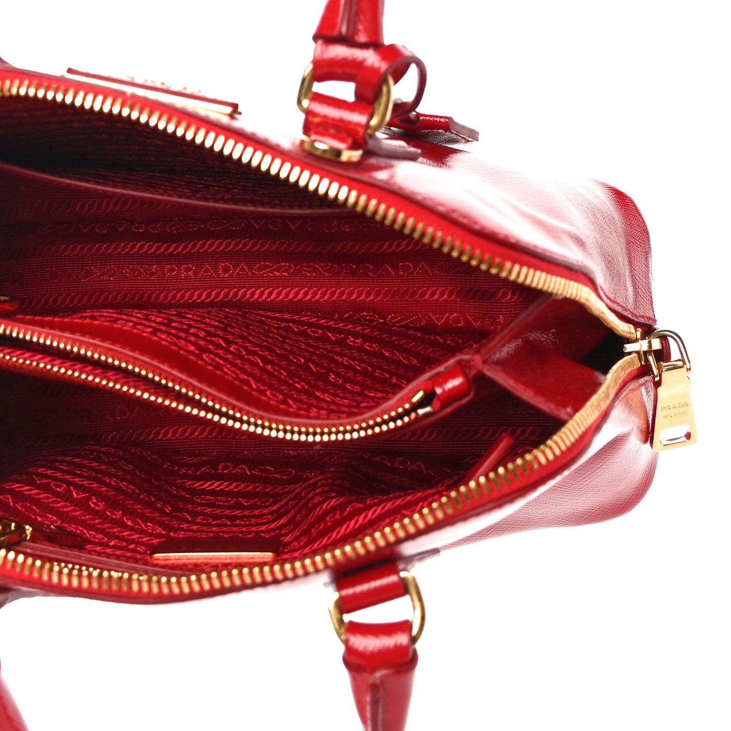 Saffiano Lux Small Promenade Tote Rosso