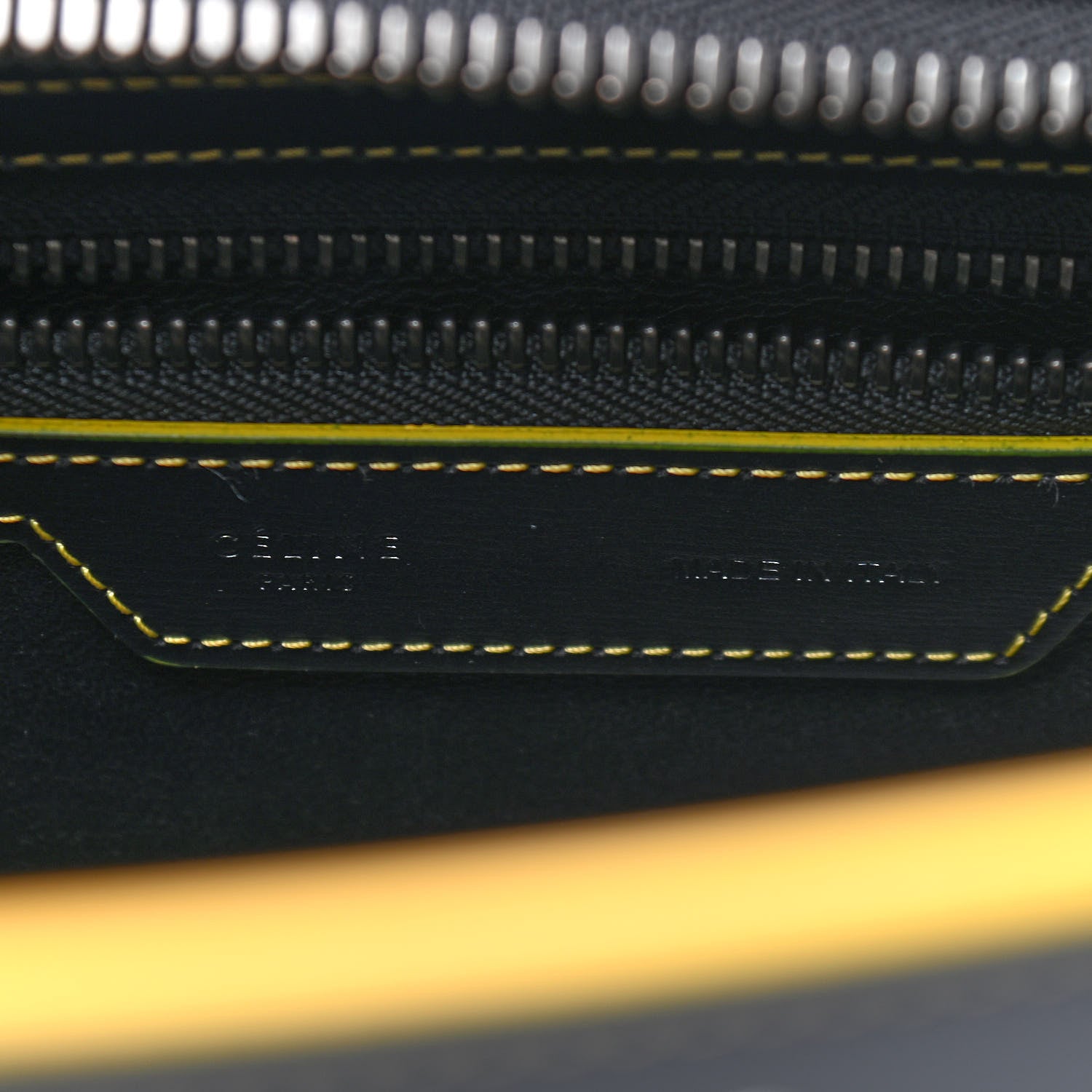 Celine Satin Calfskin Debossed Micro Luggage Black 6 of 8