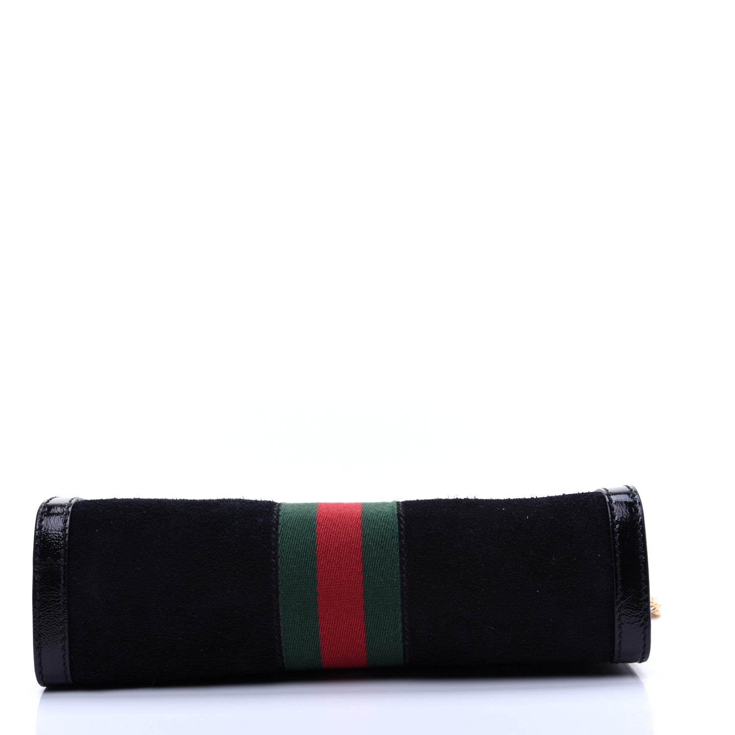 Gucci Suede Patent GG Web Small Ophidia Chain Shoulder Bag Black 10 of 12