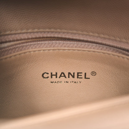 Chanel Caviar Lizard Quilted Mini Coco Handle Flap Beige 6 of 7