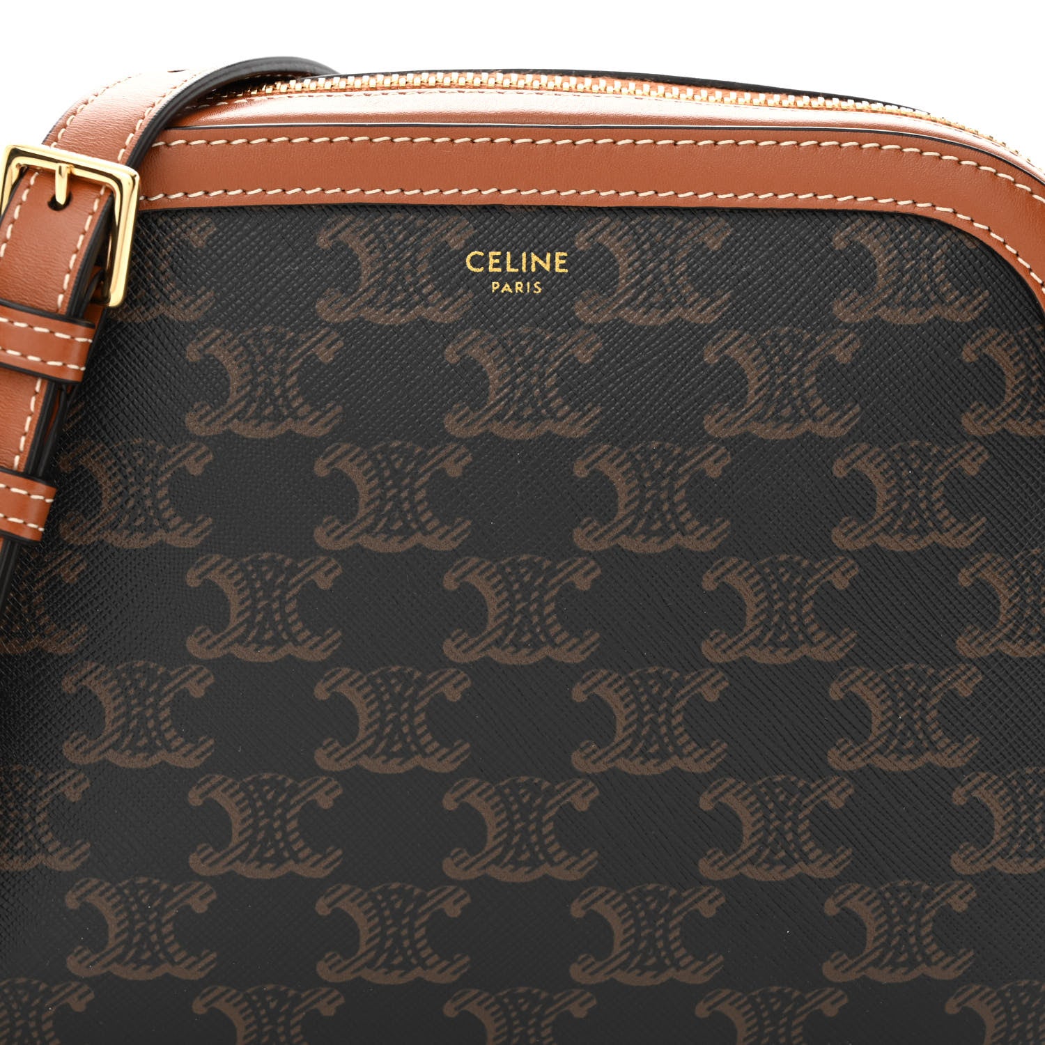 Celine Triomphe Canvas Small Camera Bag Tan 8 of 10