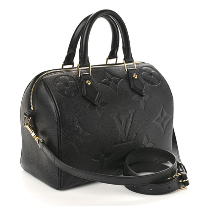 Louis Vuitton Empreinte Monogram Giant Speedy Bandouliere 25 Black 2 of 9