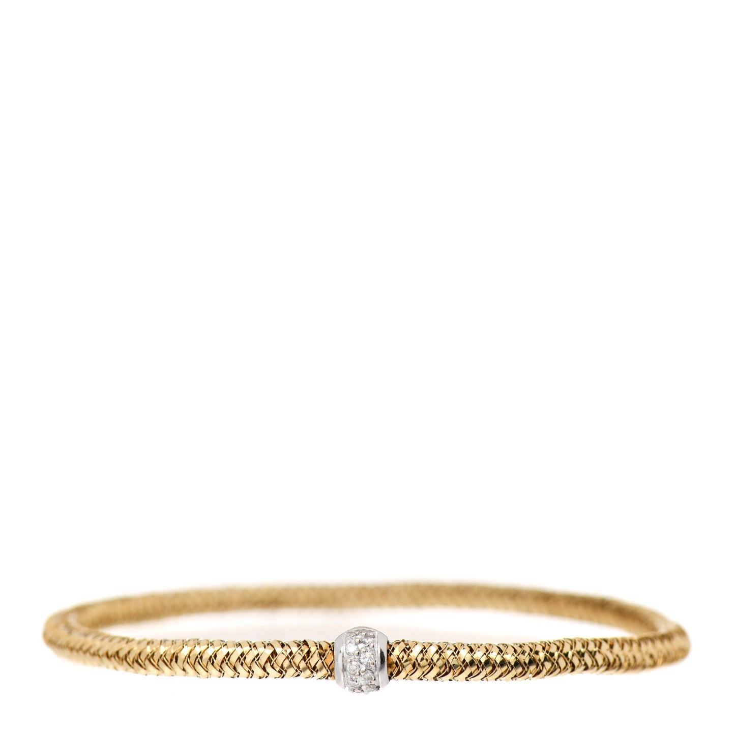 18K Yellow White Gold Diamond Narrow Primavera Bracelet
