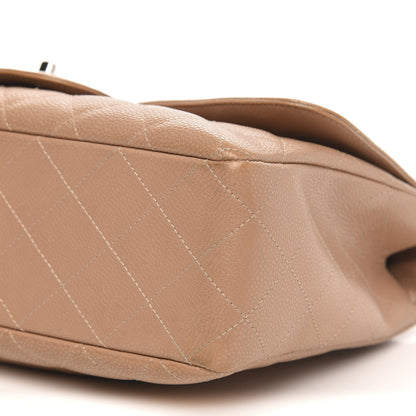 Chanel Caviar Quilted Jumbo Single Flap Beige 9 of 17