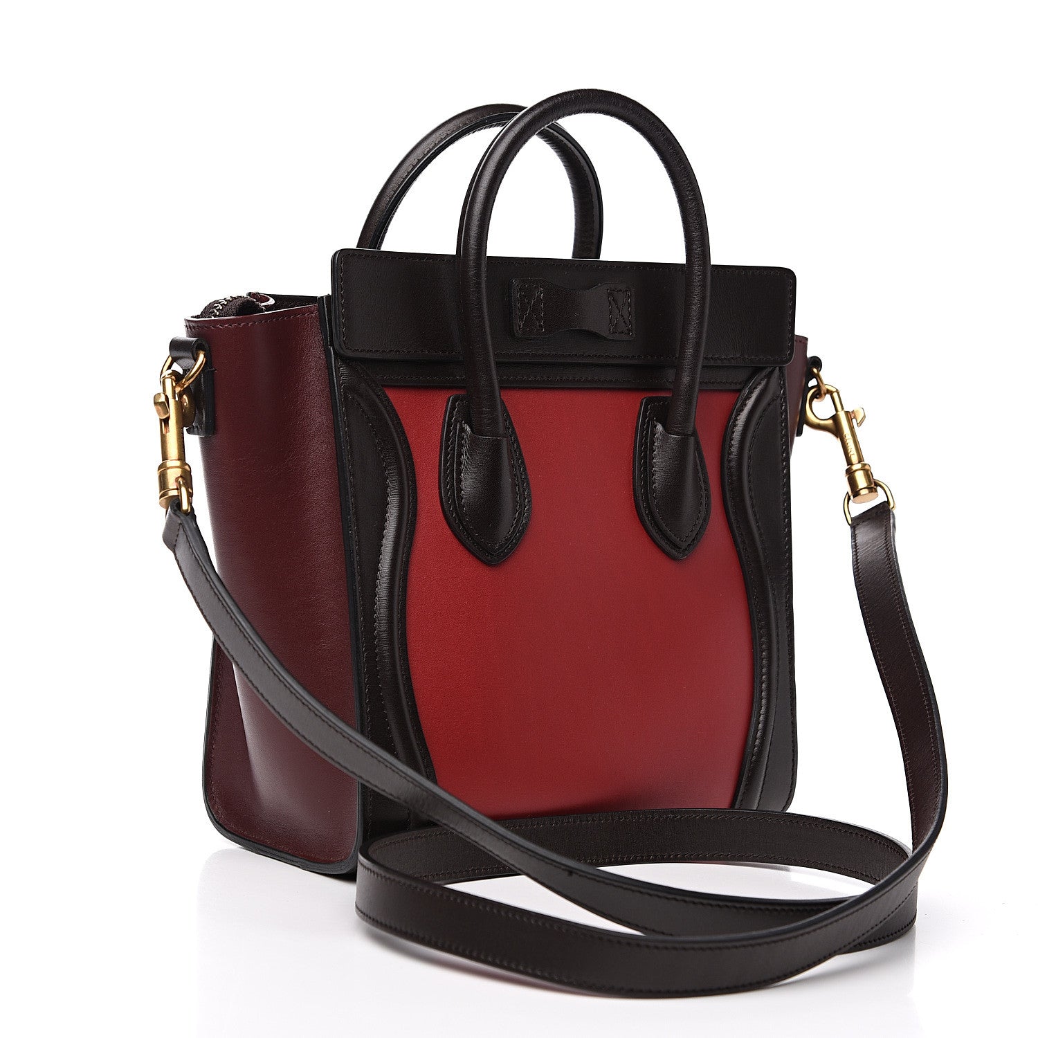 Celine Satin Calfskin Nano Tri-Color Luggage Orchid 3 of 10