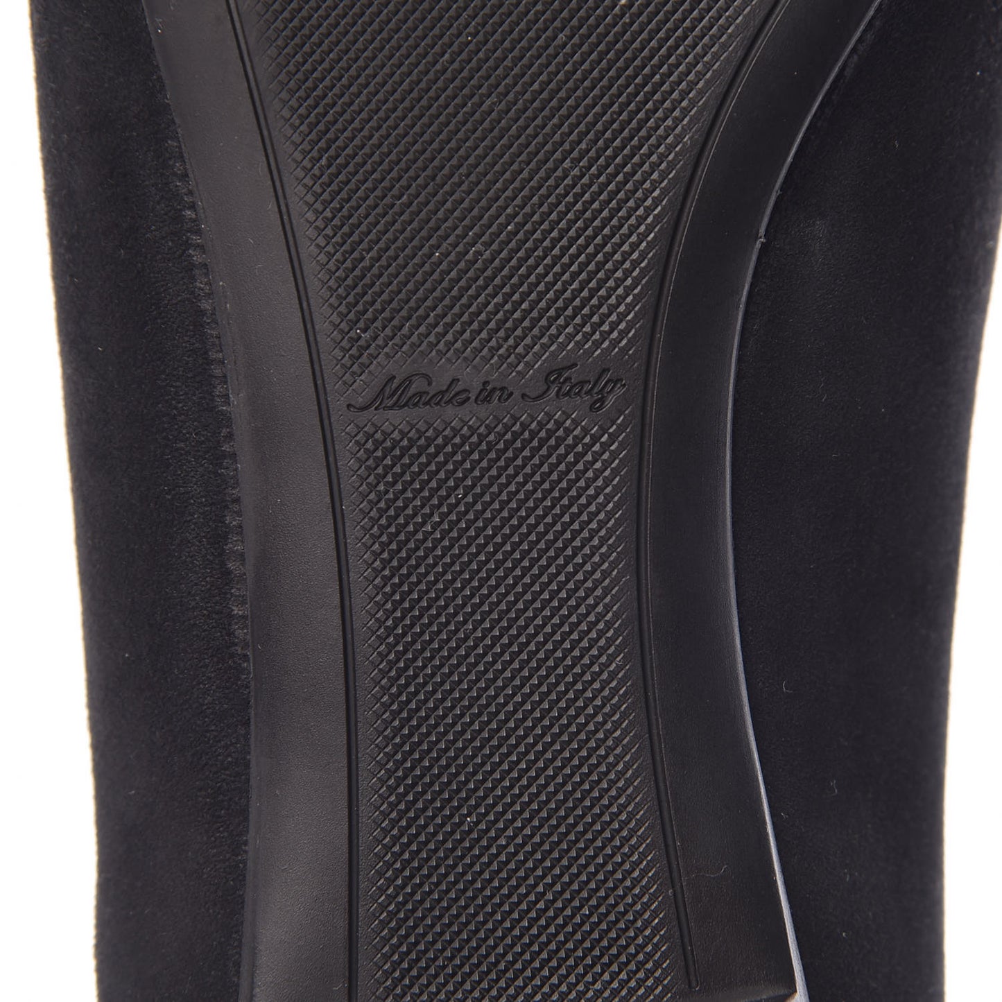 Suede Monogram Uniformes Ballet Flats 37.5 Black