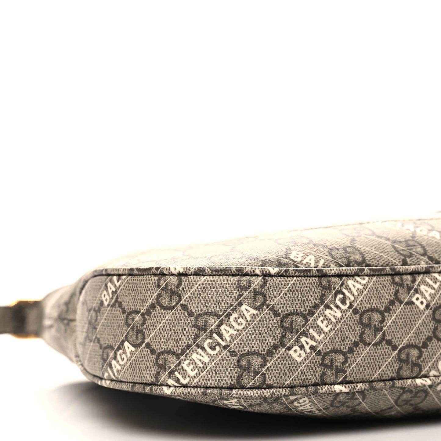 X BALENCIAGA GG Supreme Monogram Logo Print Medium Jackie 1961 Hobo Beige Ebony