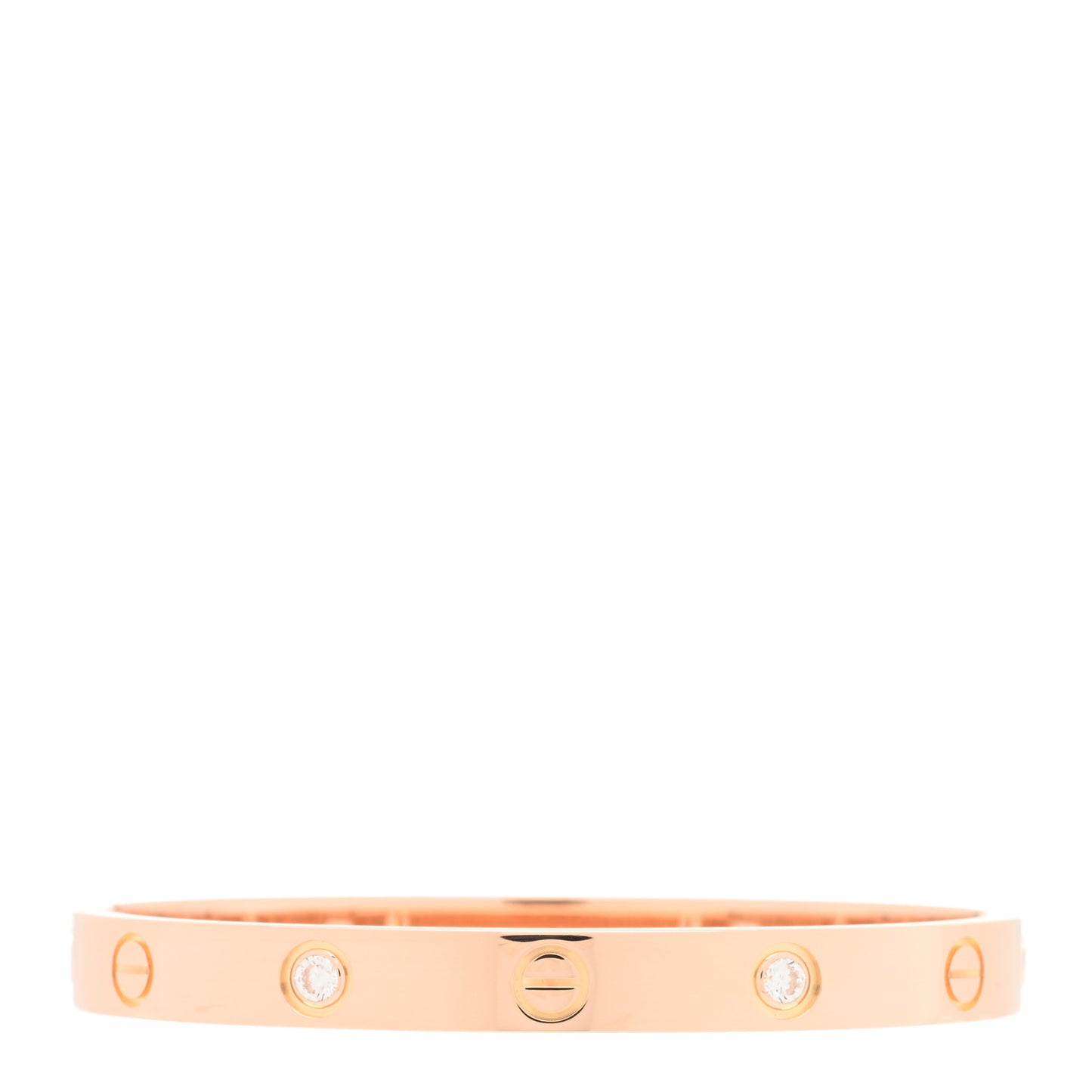 18K Pink Gold 4 Diamond LOVE Bracelet 16