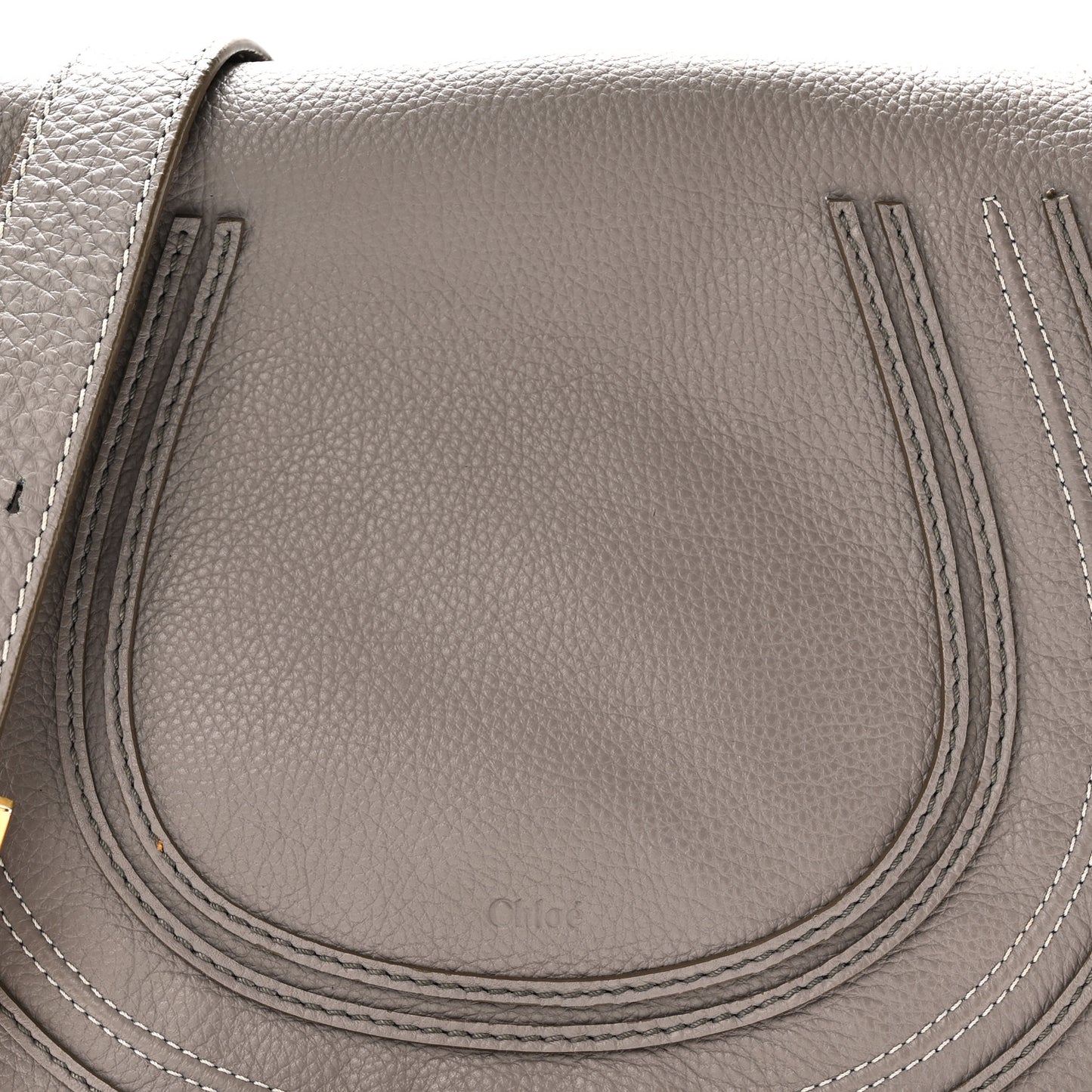 Calfskin Medium Marcie Round Crossbody Bag Cashmere Grey