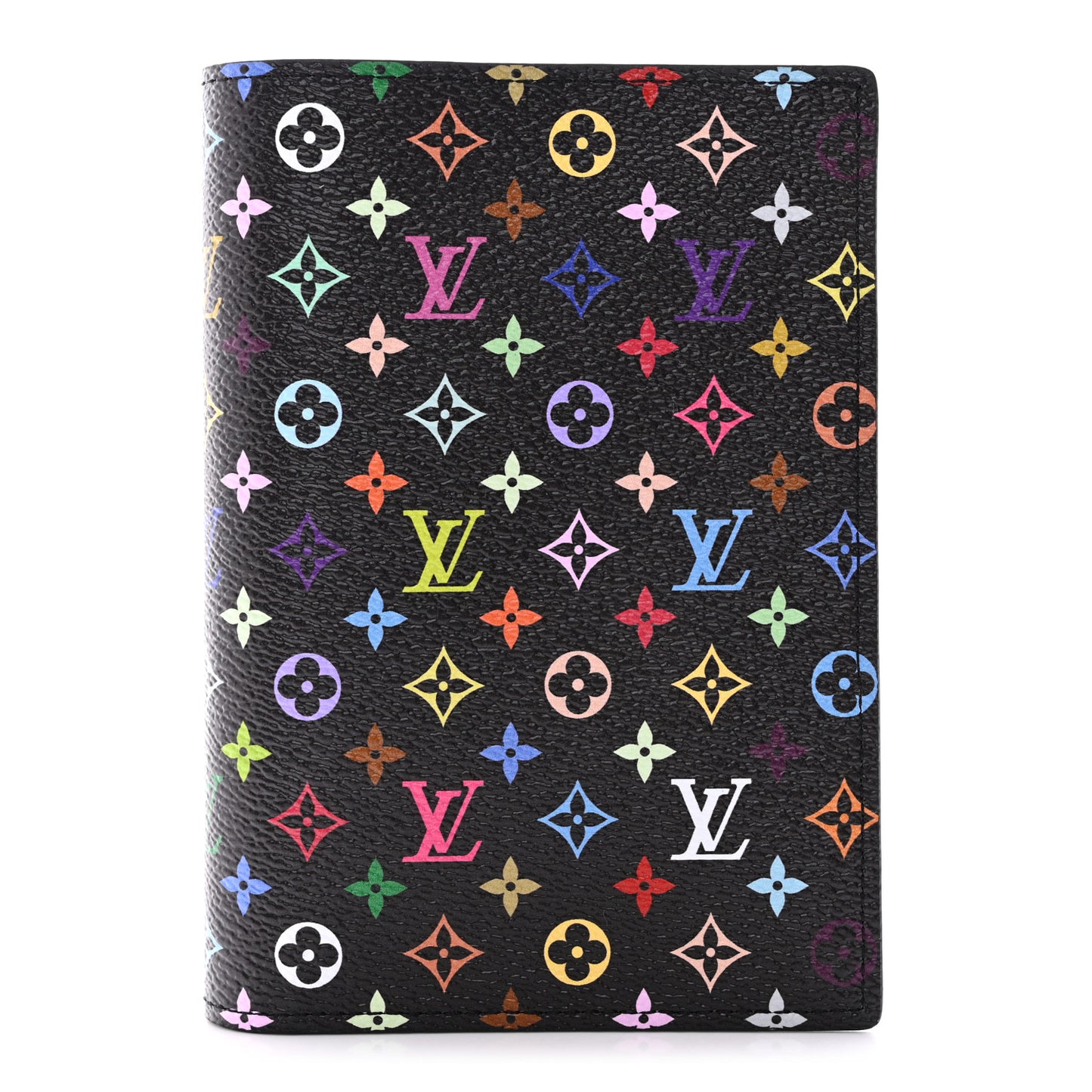 LV X TM Monogram Multicolor Passport Cover Black