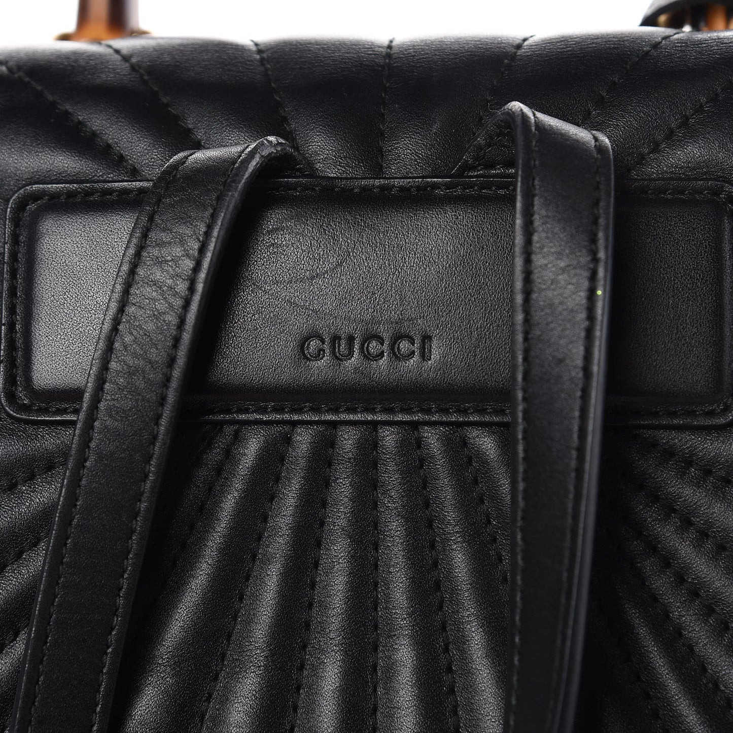 Calfskin Bamboo Trapuntata Queen Margaret Backpack Black