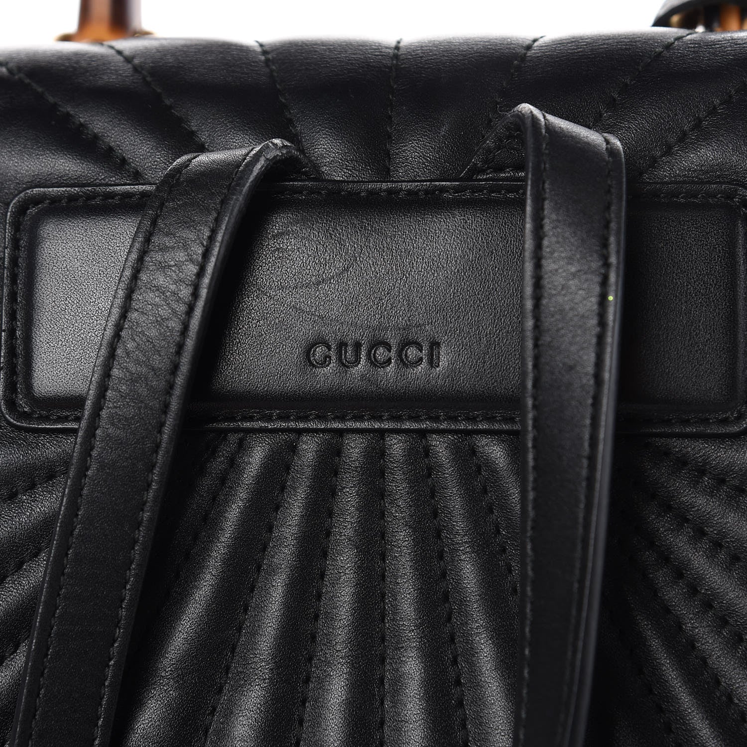 Gucci Calfskin Bamboo Trapuntata Queen Margaret Backpack Black 11 of 17