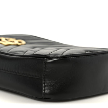 Gucci Calfskin Matelasse Mini GG Marmont Crossbody Bag Black 9 of 11