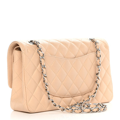 Chanel Caviar Quilted Medium Double Flap Beige 3 of 11