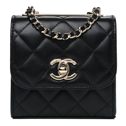 Chanel Lambskin Quilted Mini Trendy CC Chain Wallet Black 1 of 4