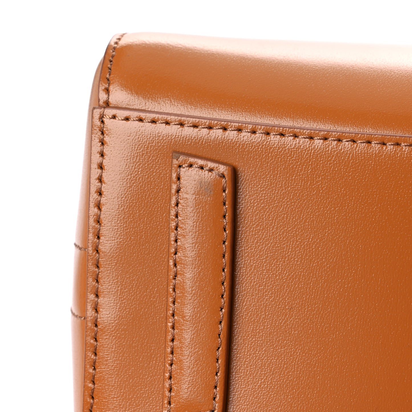 Shiny Lord Calfskin Mini Antigona Camel