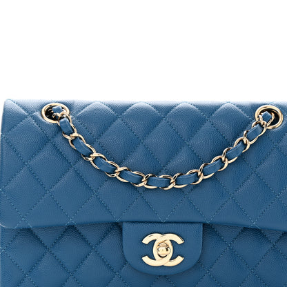 Chanel Caviar Quilted Small Double Flap Blue 8 of 11
