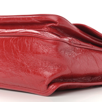 Saint Laurent Crinkled Calfskin Matelasse Monogram Large Niki Chain Satchel Rouge Eros 11 of 12