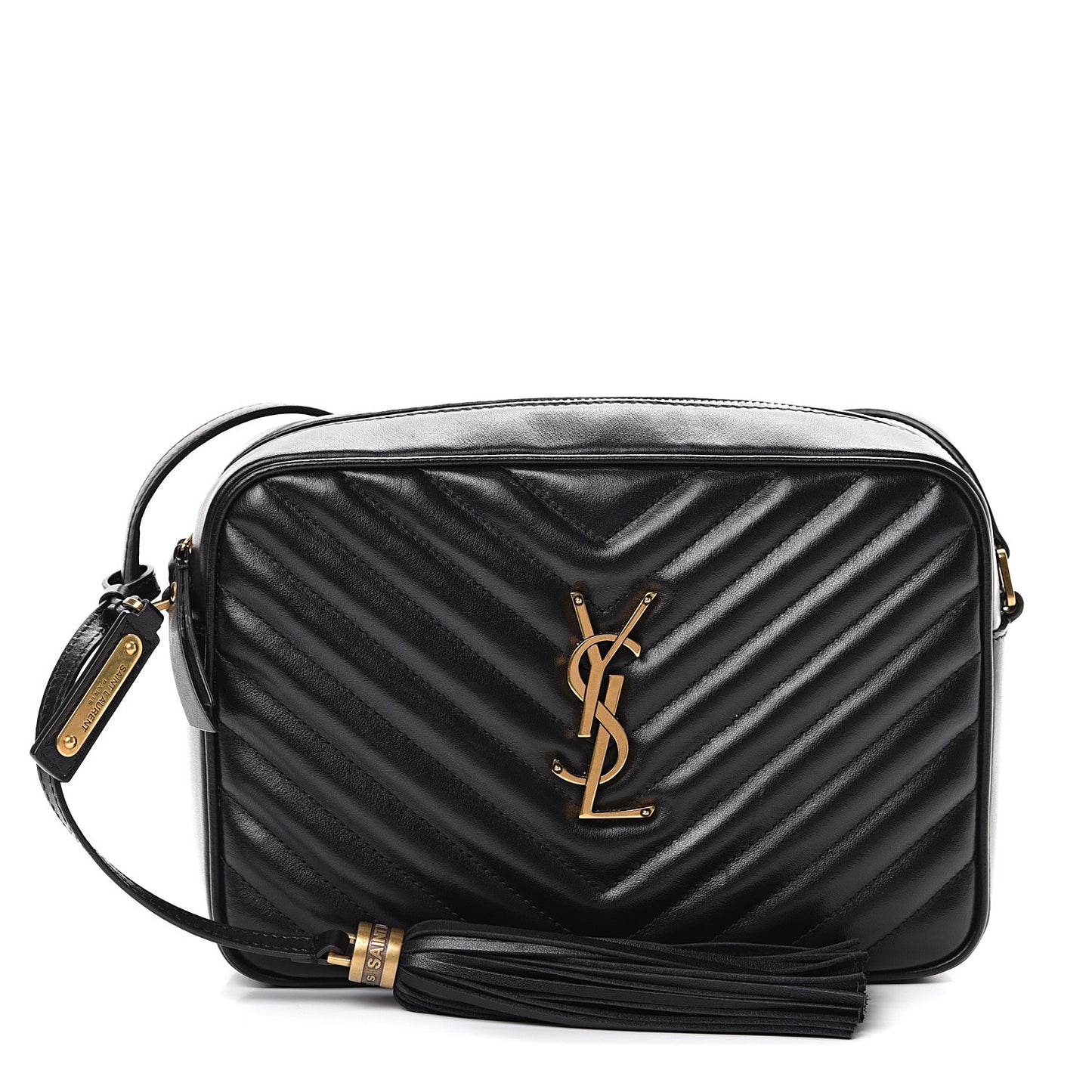 Calfskin Matelasse Monogram Lou Camera Bag Black