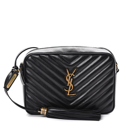 Saint Laurent Calfskin Matelasse Monogram Lou Camera Bag Black 1 of 12