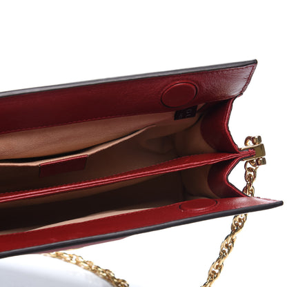 Gucci Suede Calfskin Web Small Ophidia Chain Shoulder Bag New Blue Romantic Cherry 4 of 12