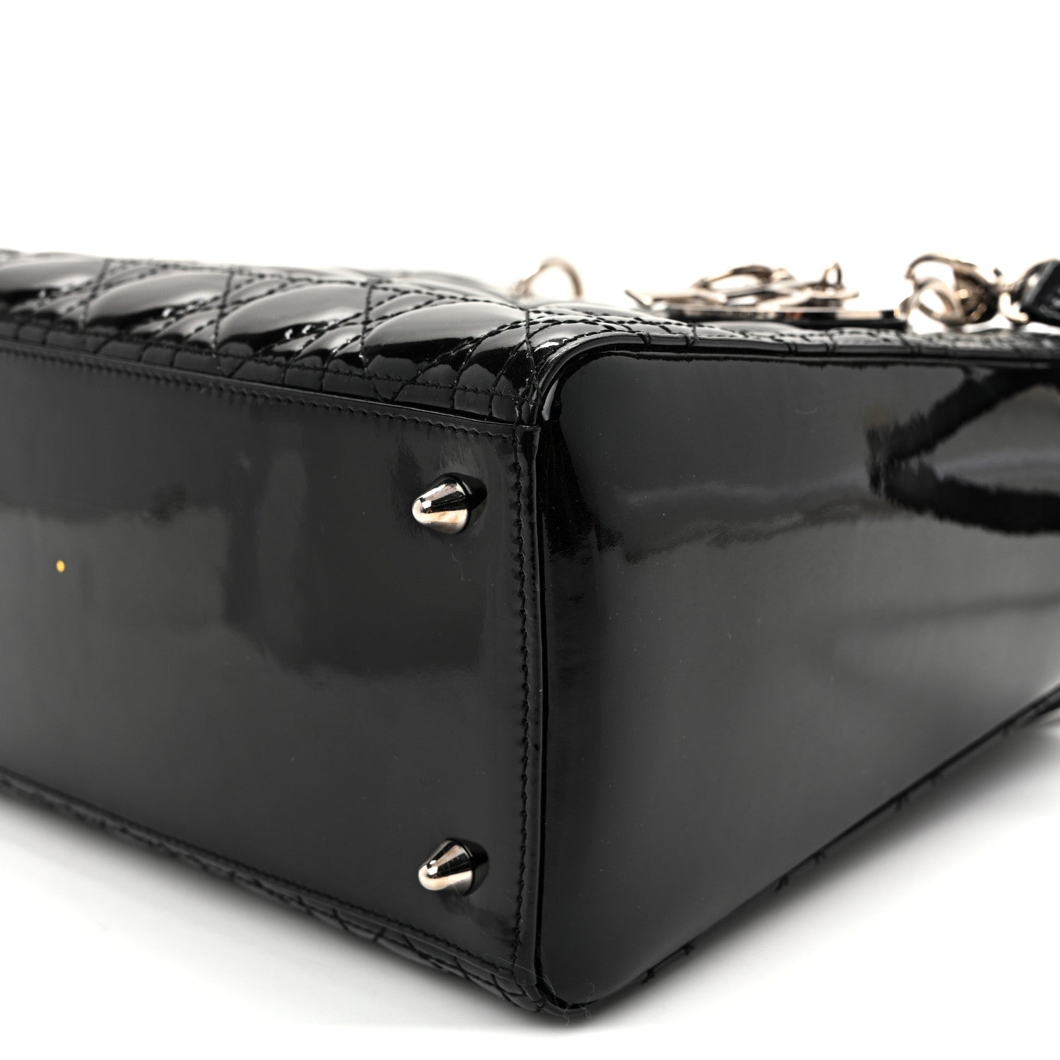 Christian Dior Patent Cannage Medium Lady Dior Black 9 of 9