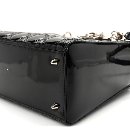 Christian Dior Patent Cannage Medium Lady Dior Black 9 of 9