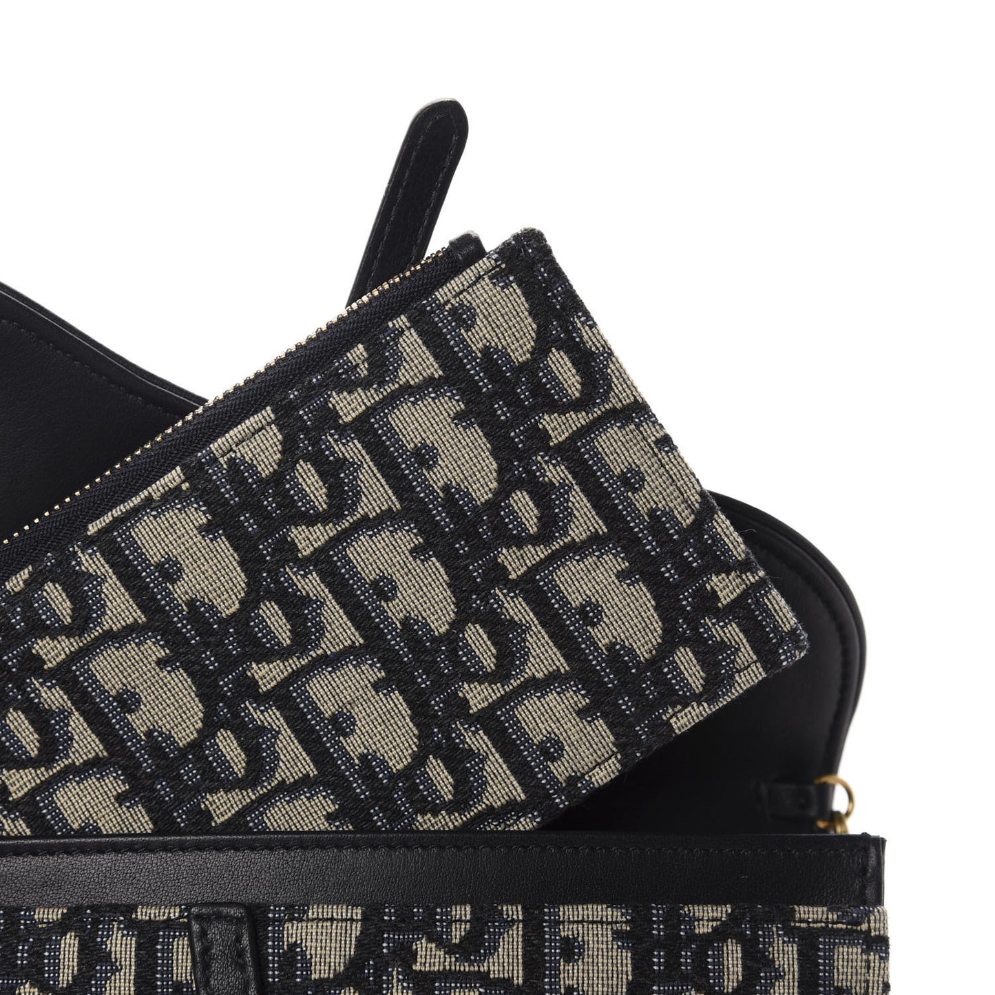 Oblique Saddle Chain Long Wallet Blue