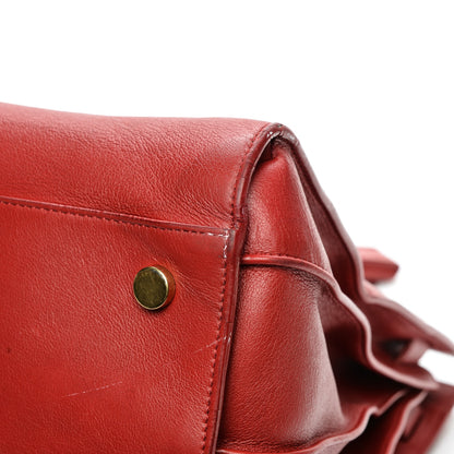 Saint Laurent Calfskin Large Sac de Jour Carryall Red 10 of 11