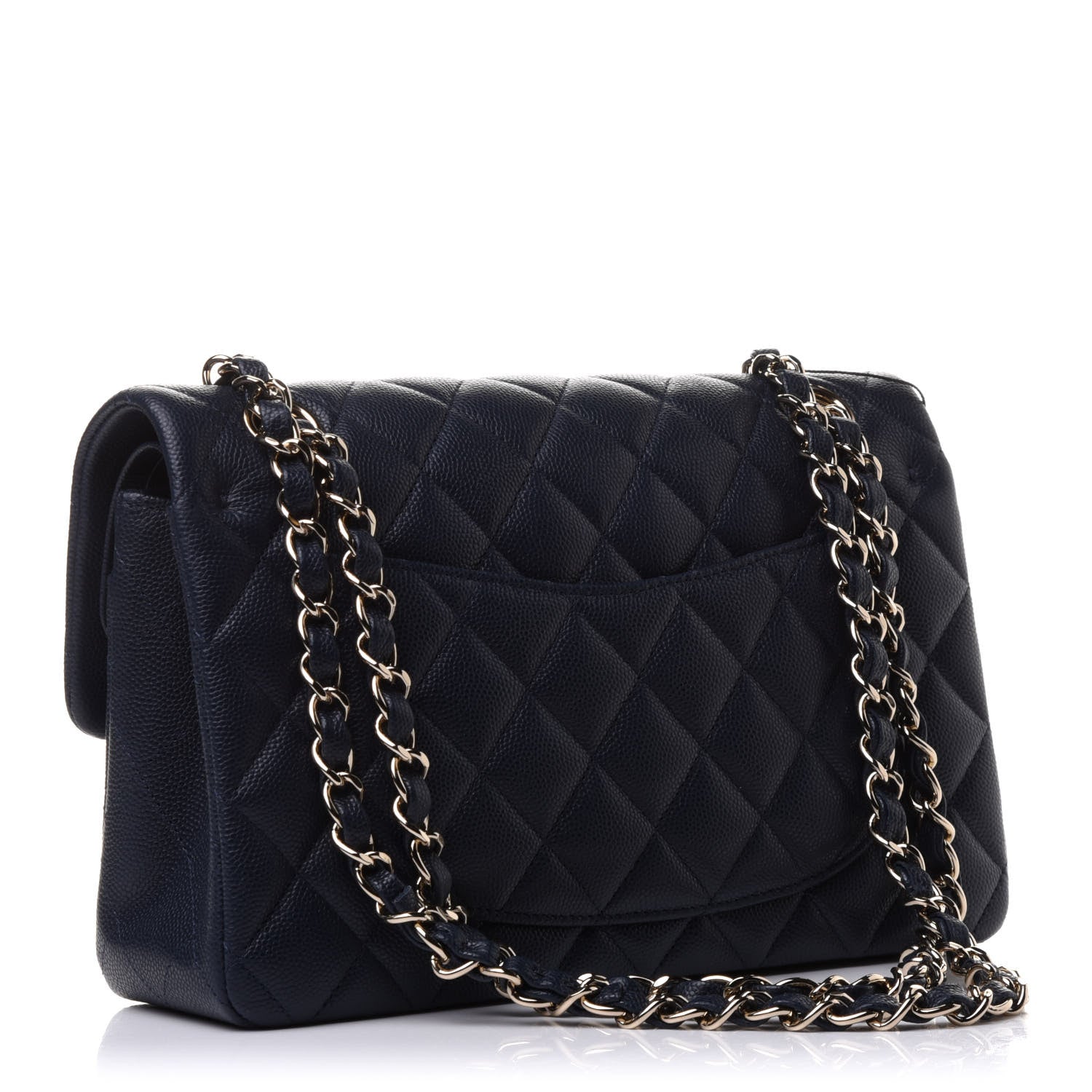 Chanel Caviar Quilted Small Double Flap Navy 2 of 11
