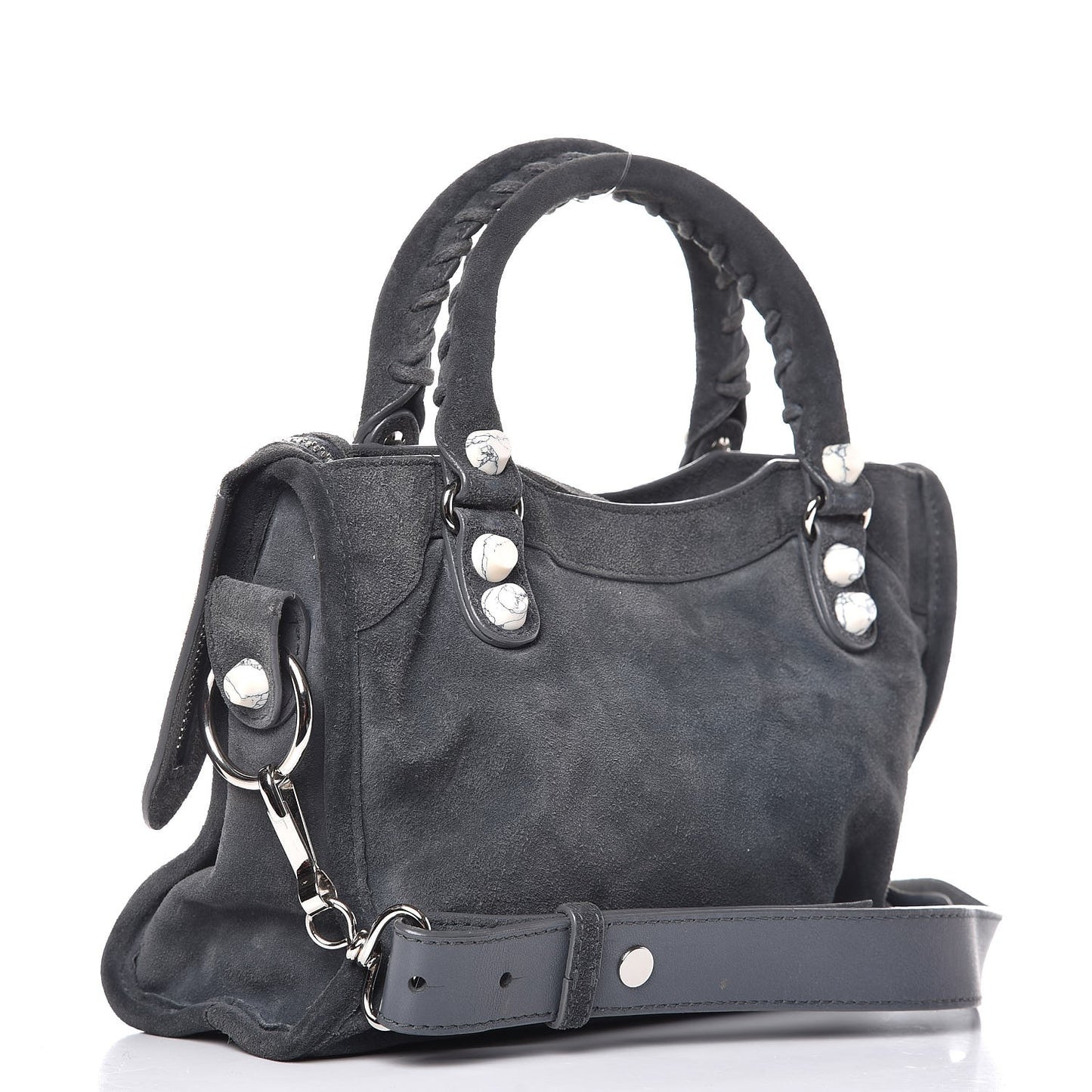Baby Daim Suede Marble Hardware Mini City Grey