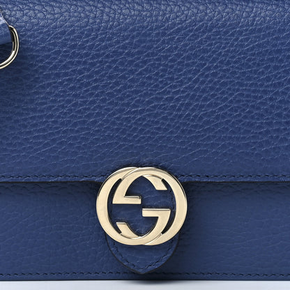 Gucci Dollar Calfskin Interlocking G Chain Wallet Caspian 8 of 11