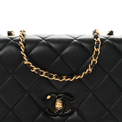 Chanel Shiny Lambskin Quilted Enamel CC Mini Flap Black 8 of 11