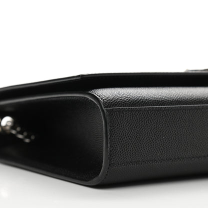 Saint Laurent Grain De Poudre Medium Classic Monogram Kate Satchel Black 9 of 11