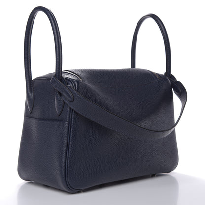 Hermes Taurillon Clemence Lindy 26 Bleu Nuit 4 of 12